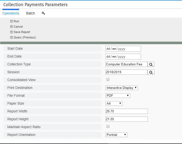 Collections Reporting Premier Help